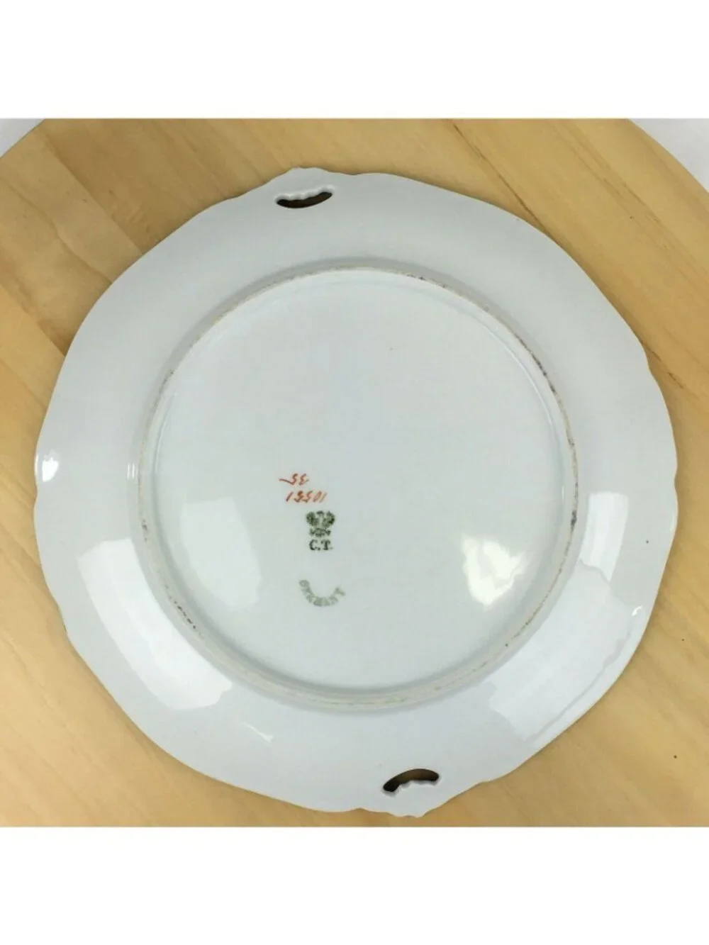 CT Altwasser Floral Handled Cake Plate CT Germany #10551